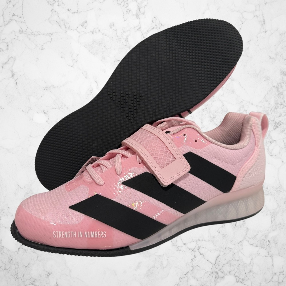 Men's Adidas Adipower Weightlifting Gym Shoes Pink Black JP9873 Size 10